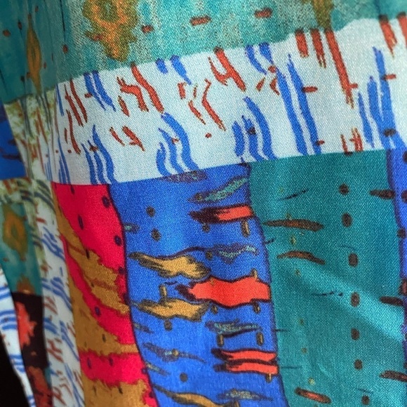 Zanzea Mixed Media Corduroy Top Ethnic Print Buttoned Women’s XXL Green Spl… - Picture 7 of 14